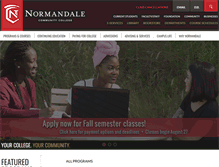 Tablet Screenshot of normandale.edu